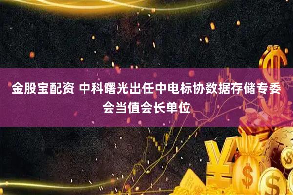 金股宝配资 中科曙光出任中电标协数据存储专委会当值会长单位